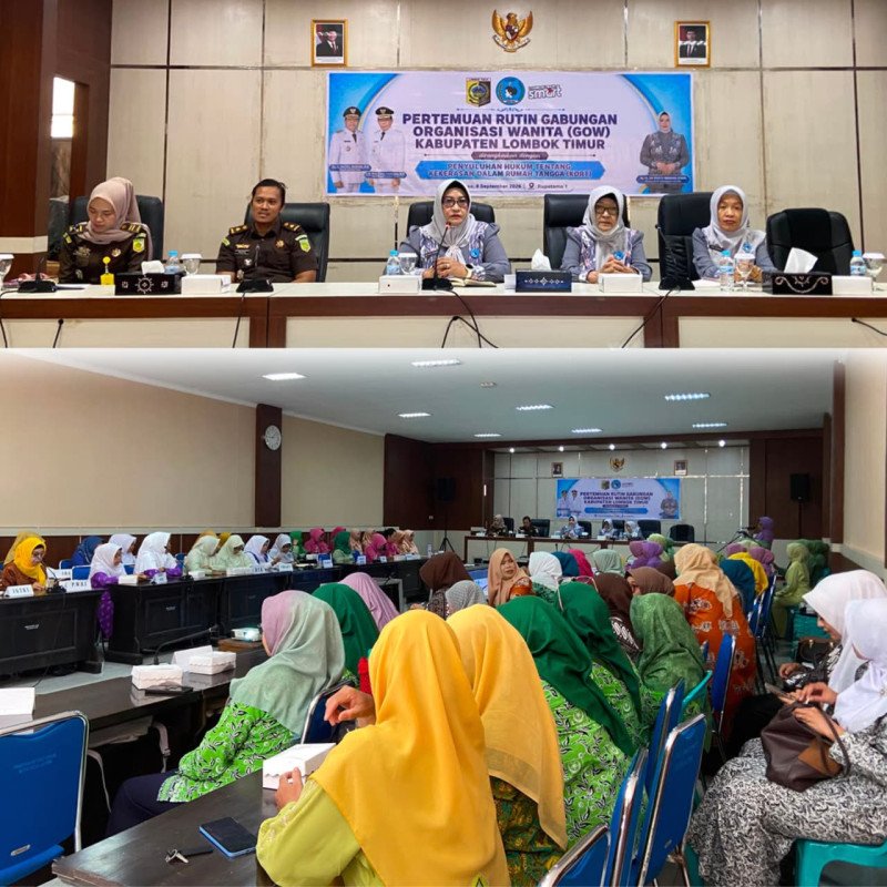 Foto Suasana Saat Acara Pertemuan Rutin Dan Arisan GOW Lotim Yang Dirangkaikan Dengan Penyuluhan Hukum Tentang KDRT oleh Kejari Lotim (Jaksa Moch. Taufiq Ismail, S.H., M.H. dan Jaksa Rifngatul Ulfa, S.H), Selasa (8/9/2026) (Dok. Istimewa)